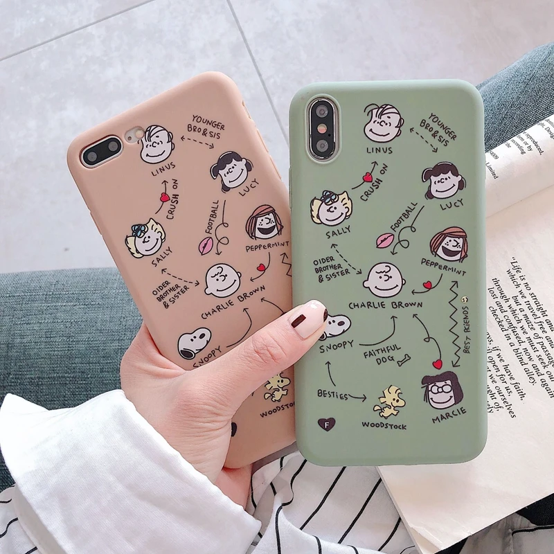 Fashion Smile Girl Green Soft TPU Phone Case For iPhone X XS Max XR 7 8 6 6S Plus 11 Pro Max Ultra Thin Cartoon Cute Cover Cases