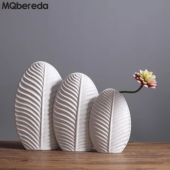

Nordic Ceramic White Flower Vase Simulated Flower Model Room Dining Room Table Vase Furnishings Vase for Wedding Decoration