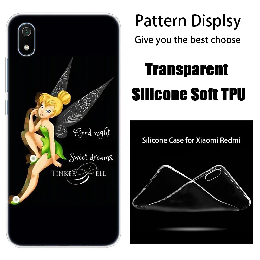 007 Роскошный силиконовый чехол принцессы Tinker bell для Xiaomi Redmi K20 Pro 7 7A 6 6A 4X5 Plus S2 GO Note 8 7 6 5 Pro 4 Fashion - Цвет: 007