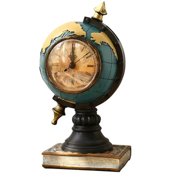 

Resin American style creative retro personality small clock clock decoration model handmade craft decoration home room study des