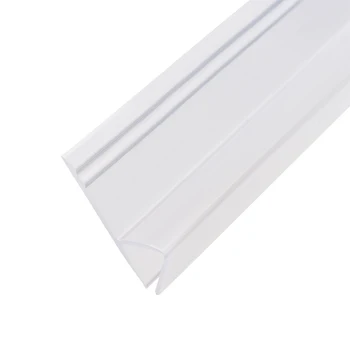 

uxcell 1pcs Frameless Glass Shower Door Sweep Door Bottom Side Seal Strip h-Type w 20mm Drip Rail 10mm Glass x 2000mm Length