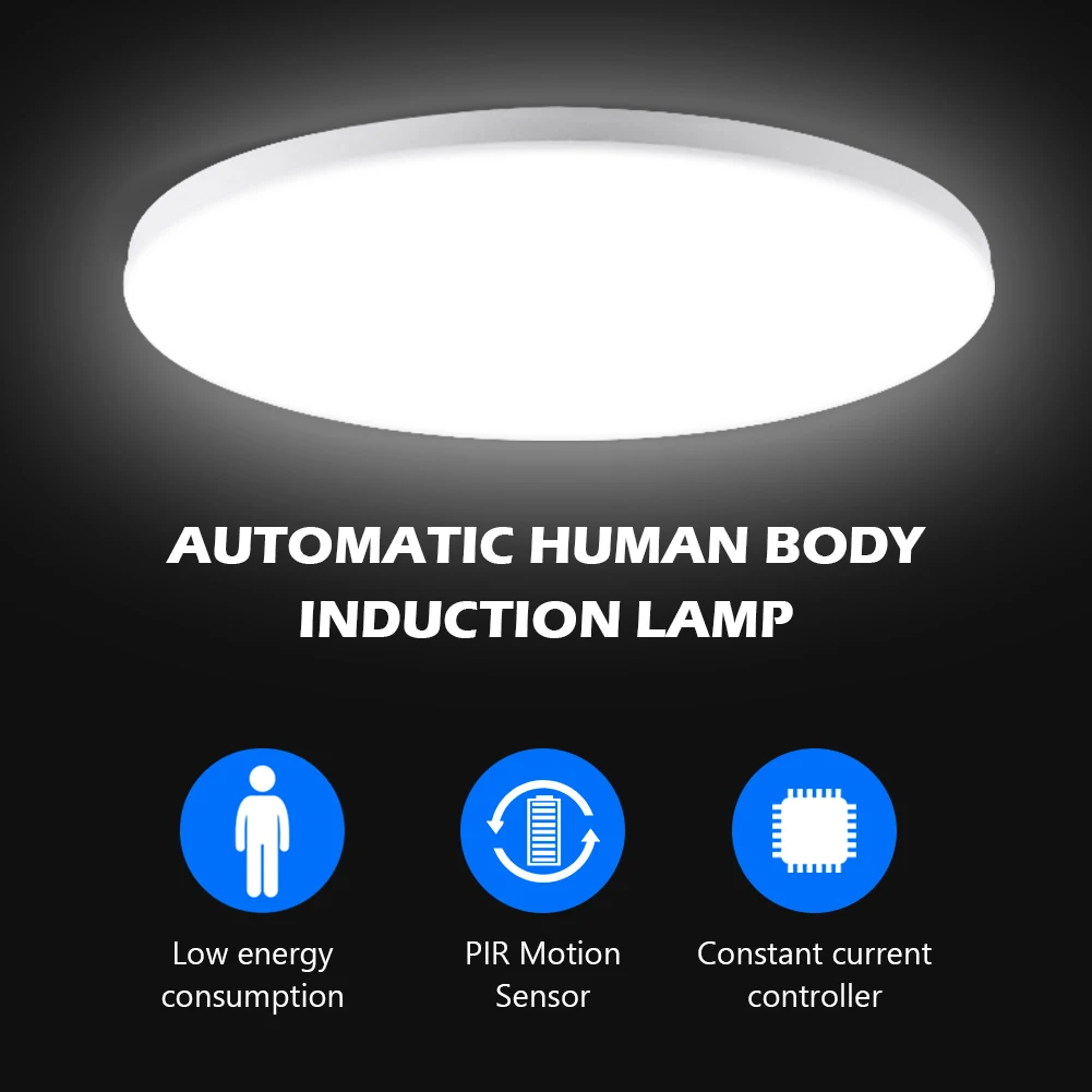 

Led Ceiling Lights PIR Motion Sensor Modern Lamp 12W 18W For Kitchen Indoor Home Lighting Corridor Surface Mounted Foyer Hallway