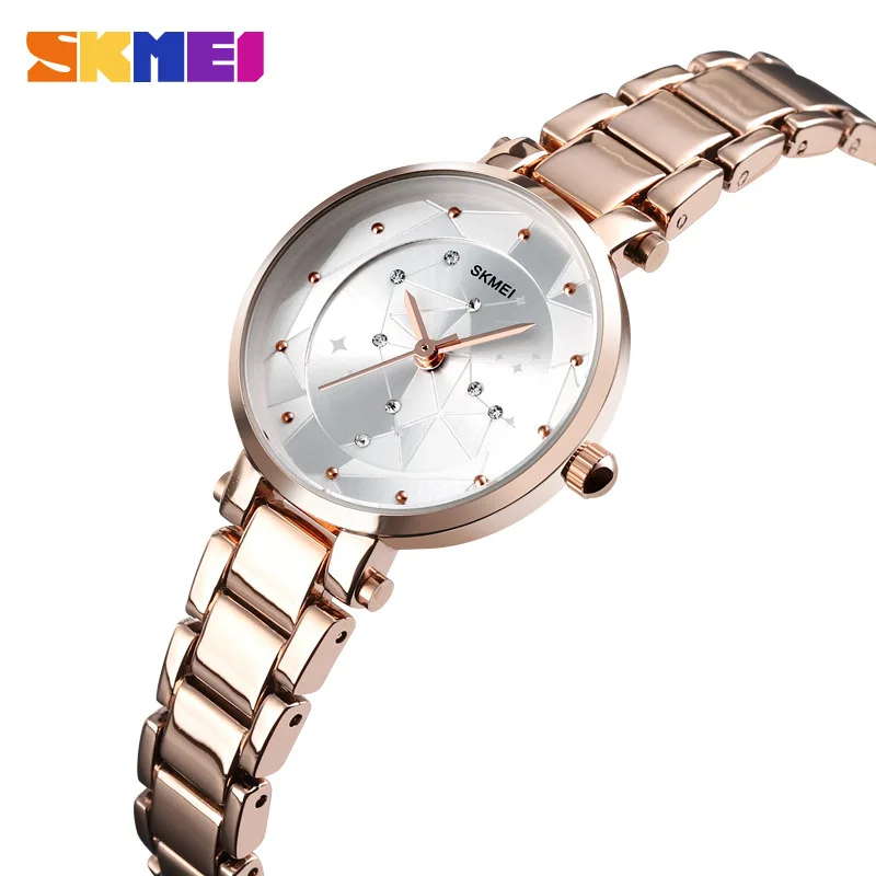 

Skmei Korean-style Fashionable Diamond Set Ladies' Watch Constellation Creative-Zinc Alloy Waterproof Rose Gold Watch