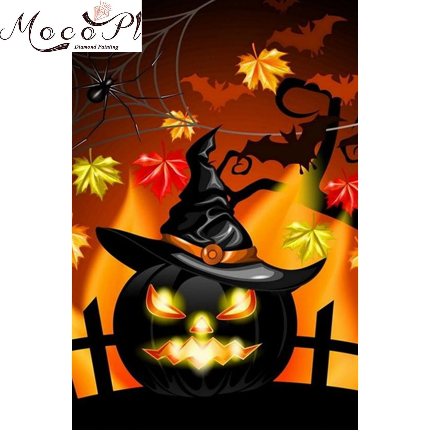 

Хэллоуин Тыква алмазная живопись Полный Сверла 5D алмазная вышивка Мозаика из страз DIY подарок домашний Декор стены БРОШЮРОВЩИК