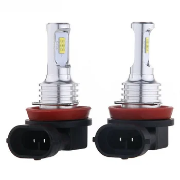 

Set LED Headlight Car White DC 12V-24V 4000LM Low/high beam DRL Built-in