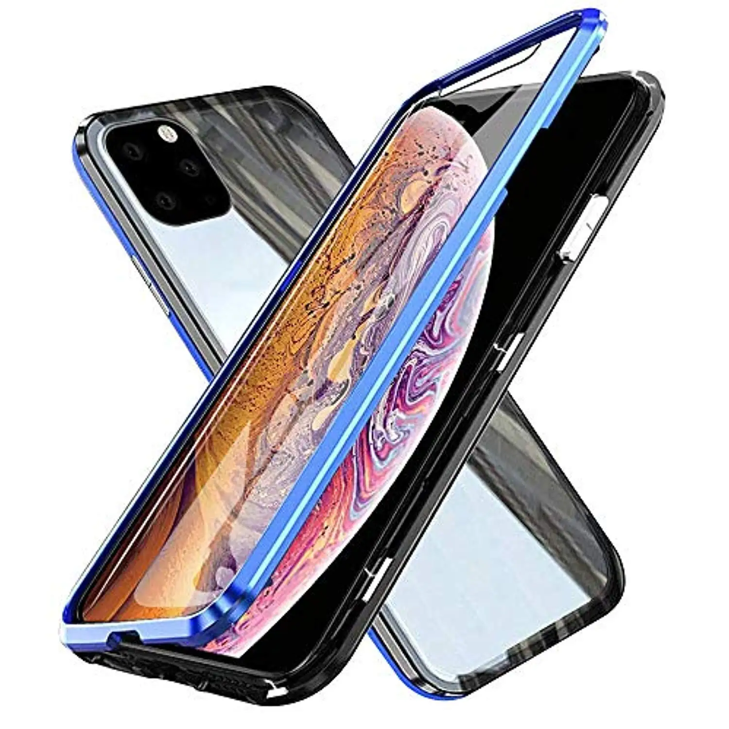 360 градусов 9H закаленное стекло чехол для iPhone 11 Pro Max крышка Магнитная Адсорбция