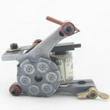 Один алюминиевый сплав 10 обмоток татуировки машина пистолет для Комплект питания Татуировки Инструменты питания FAM06