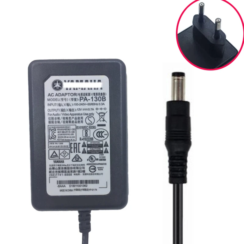 12V 0.7A 5 5*2 1 мм адаптер переменного тока для YAMAHA PSR-E363 E353 E263 EW-300 E323 E343 E333 электронного