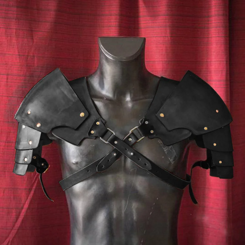 Details about   Medieval Shoulder Armor Gladiator Samurai Battle Knight Pauldrons Viking Costume 