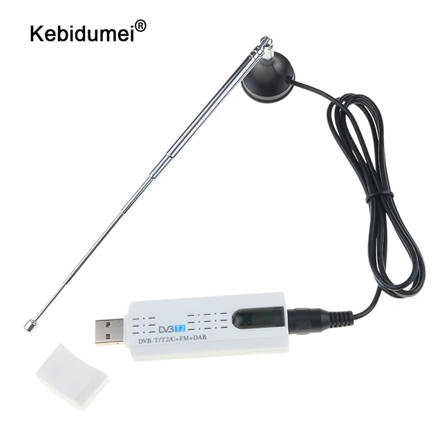 Kebidumei – Tuner numérique DVB T2 avec antenne, télécommande USB2.0, récepteur HDTV pour PC DVB T2 / DVB C / FM / DAB 