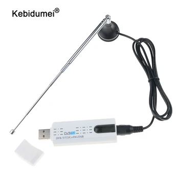 

kebidumei Digital DVB T2 TV Stick Tuner with Antenna Remote Control USB2.0 HDTV Receiver for DVB-T2 / DVB-C / FM / DAB For PC