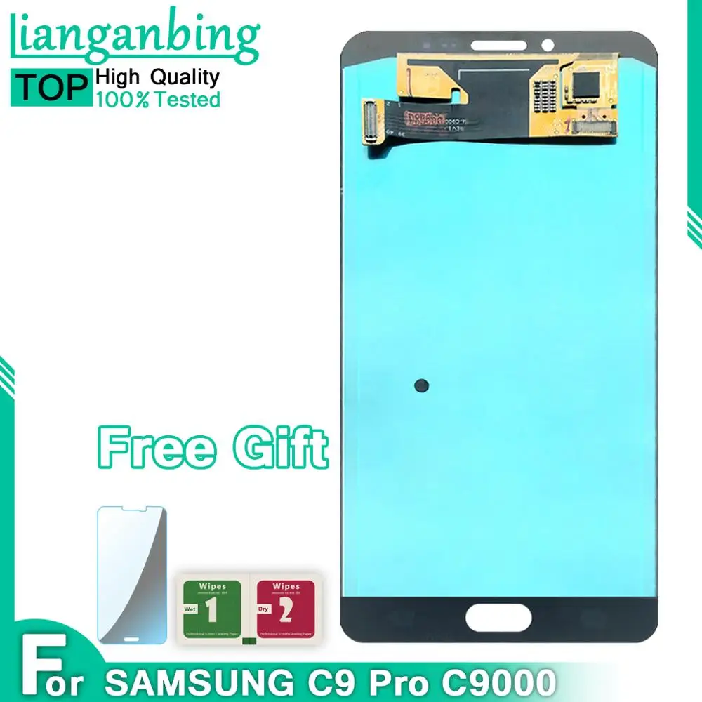 New Super AMOLED LCD C9 Pro C9000 Display 100 Tested Working Touch