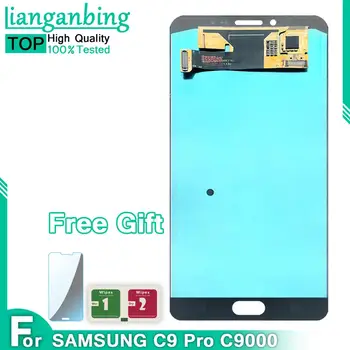 

New Super AMOLED LCD C9 Pro C9000 Display 100% Tested Working Touch Screen Assembly For Samsung Galaxy c9 Black White Gold lcd