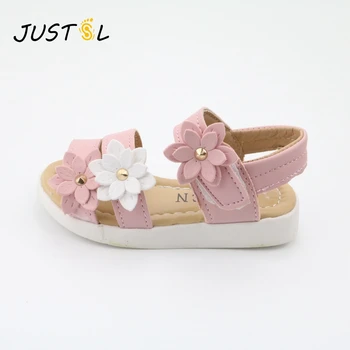 

JUSTSL Lovely flower shoes Fashion girl sandals Magic shoes Children's shoes 2020 Summer new children's shoes