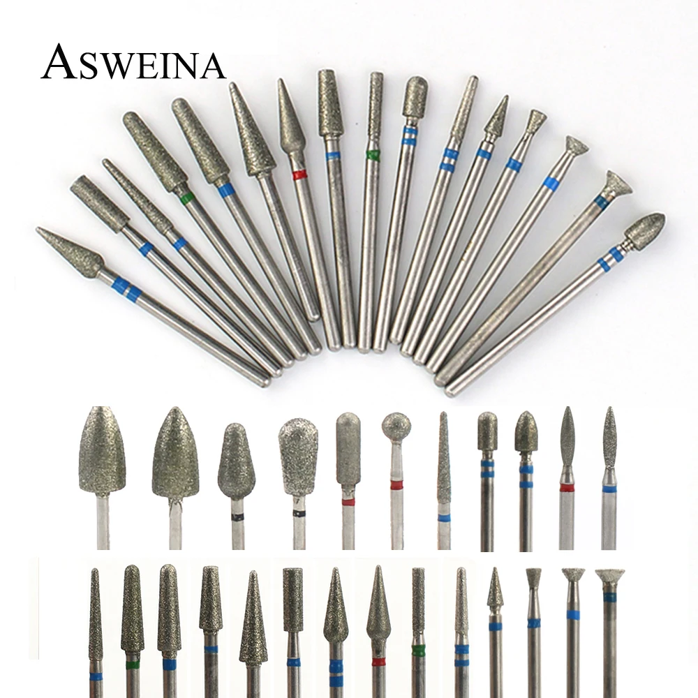 Artículo caliente Fresas de diamante eléctricas para manicura, brocas rotativas para pedicura, limas para cutículas, accesorios de herramientas 85Z5pg7w6