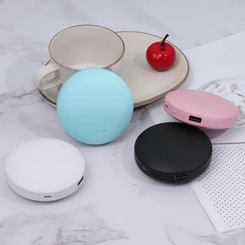 

Round 2 in 1 USB Rechargeable Hand Warmer Electric Hand Warmer Double-Sided Heat