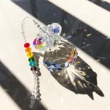 Хрустальные Восьмиугольные подвесные призмы с AB восьмиугольным подвесным светильником, супер красивые солнечные Ловец, домашний и садовый орнамент, домашний декор