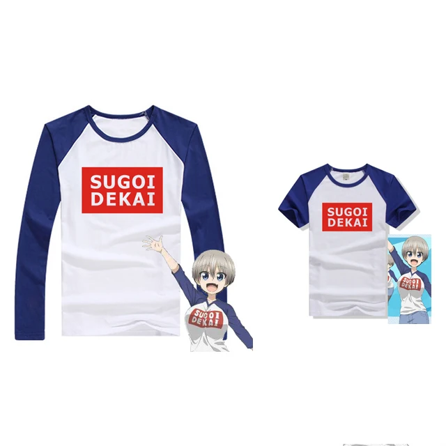 Аниме Uzaki chan wa Asobitai! хочет повесить hana косплей футболка костюм унисекс хлопковая