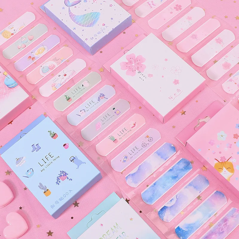 20 шт. Kawaii Очаровательные дышащие пластыри с мультяшным рисунком на открытом