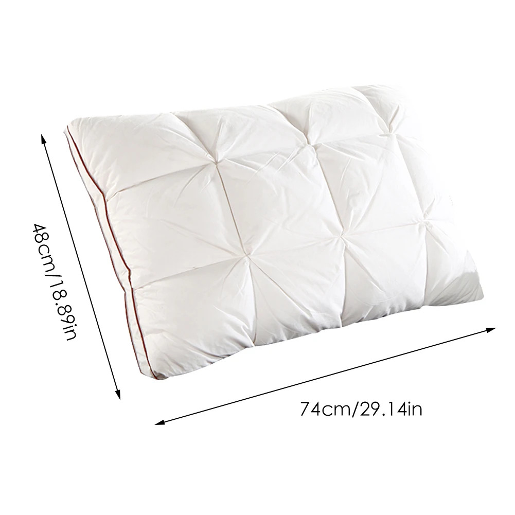 Подушка из искусственного гусиного пуха 48*74 см, 3D, для дома, отеля, люкс, четыре сезона, изысканный спальный домашний текстиль для подушек