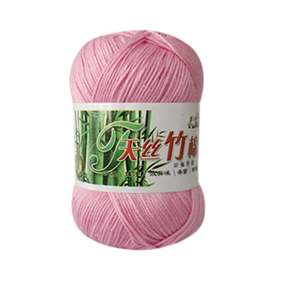 Новинка 50 г Kniting бамбук хлопок пряжа 1 шт. бамбуковое волокно хлопок теплый мягкий натуральный вязаный крючком трикотаж шерсть пряжа 50 г вязаная шапка