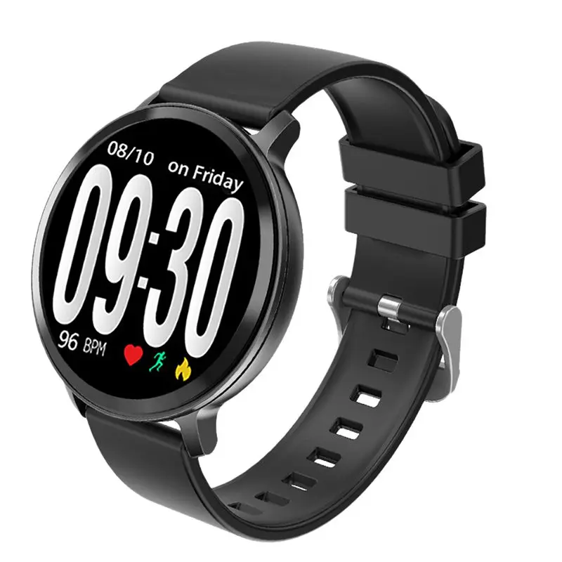 

2019 New S8 Unisex Concise Solid Color Round Screen Heart Rate Minitor Sport Step Count Smart Watch
