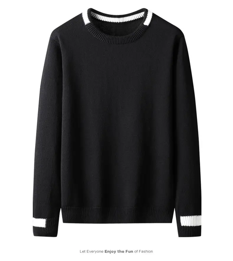 6Colors Fashion Sweaters Men Pullover 100% Cotton Solid Male Sweater Jumper Autumn Winter Crew-Neck Knitwear 2019 New MuLS Brand 16