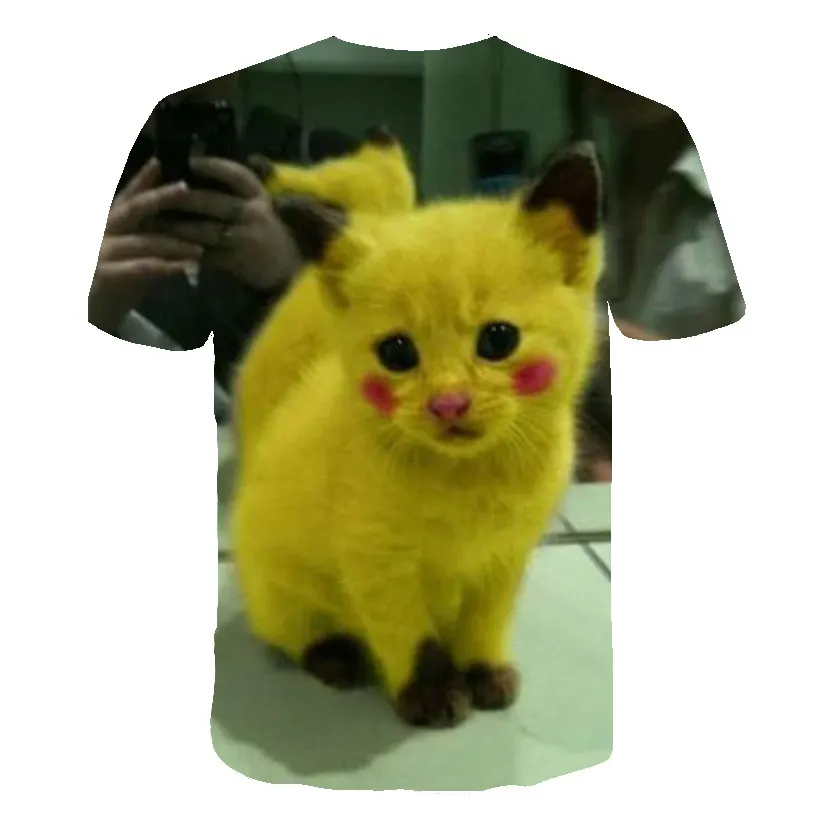 Детская футболка с 3D принтом «Pokemon Detective Pikachu»; коллекция года; модная летняя футболка с короткими рукавами; топы; уличная одежда; детская футболка