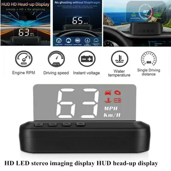 

2020 Hot Sale C100 Universal Car SUV LED OBD Speed Water Temperature HUD Head-up Projector Kit Brand New And High Quality