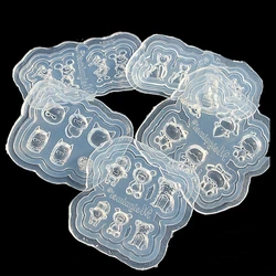UV Resin Jewelry Liquid Silicone Mold Cartoon Animal Cat Bear Resin Charms Molds For DIY Intersperse Nail Art Jewelry Mold