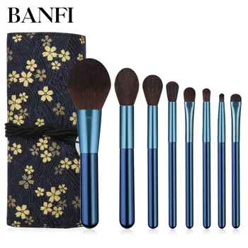 

BANFI Makeup Brush Set, Small Grape Portable Makeup Brush, Eye Brush Beauty Makeup Tool, Makeup Brush Set X 8 PCS