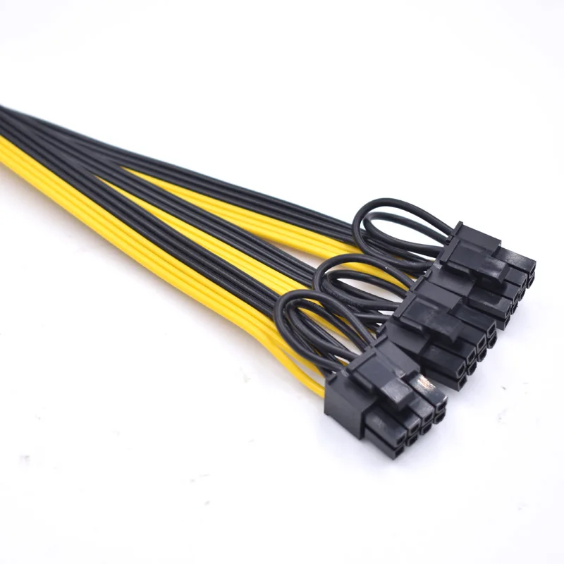 ATX 12V CPU 8 Pin to 3* 8Pin (6+2) Pin PCI-E Male Splitter Power Extension adapter Cable for Graphics Card