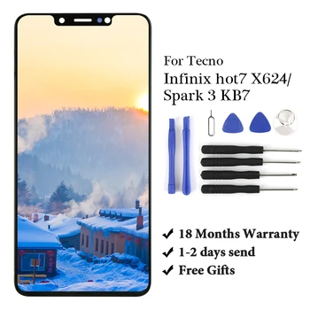 

10 PCS Brand New For Infinix HOT 7 X624 / Spark 3 KB7 Lcd Digitizer High Quality Assembly Replacement Screen Spair Part