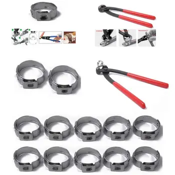

20.3-23.5mm Stainless Steel Single Ear Endless Clamp / Tubing Pipe Clamp / Hose Clamp + With Manual Calipers