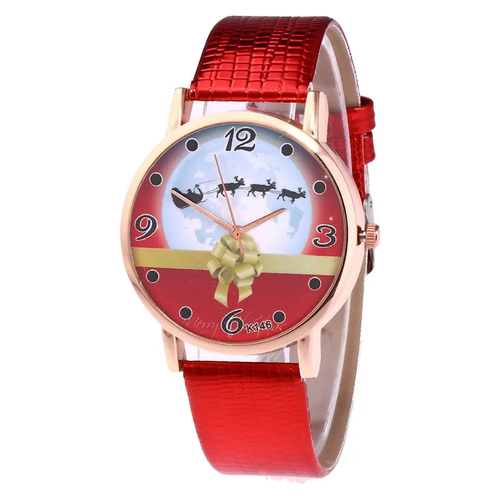 

Women Quartz Watchband Leather Strap Happy Emotion Face Pattern Watch Wristwatch Analog Quartz Reloj femen