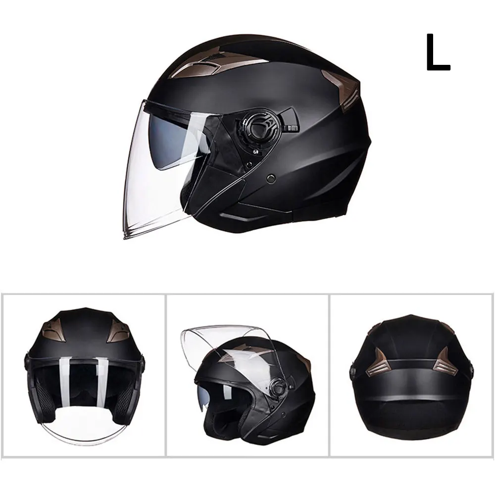 Summer Double Lens Motorcycle Racing Helmets Half Face ABS Motorbike Helmet Electric Safety Helmet For Women/Men High Quality