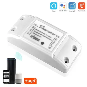 

Smart Wifi Switch Relay Tuya Smart Life App Works With Google Home Mini Alexa IFTTT Smart Home Automation Module