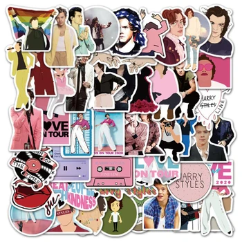 

YH011#Harry Styles 50/pcs PVC Series Stickers Travel Suitcase Wall Pencil Box Bike Phone Sliding Plate Graffiti Styling