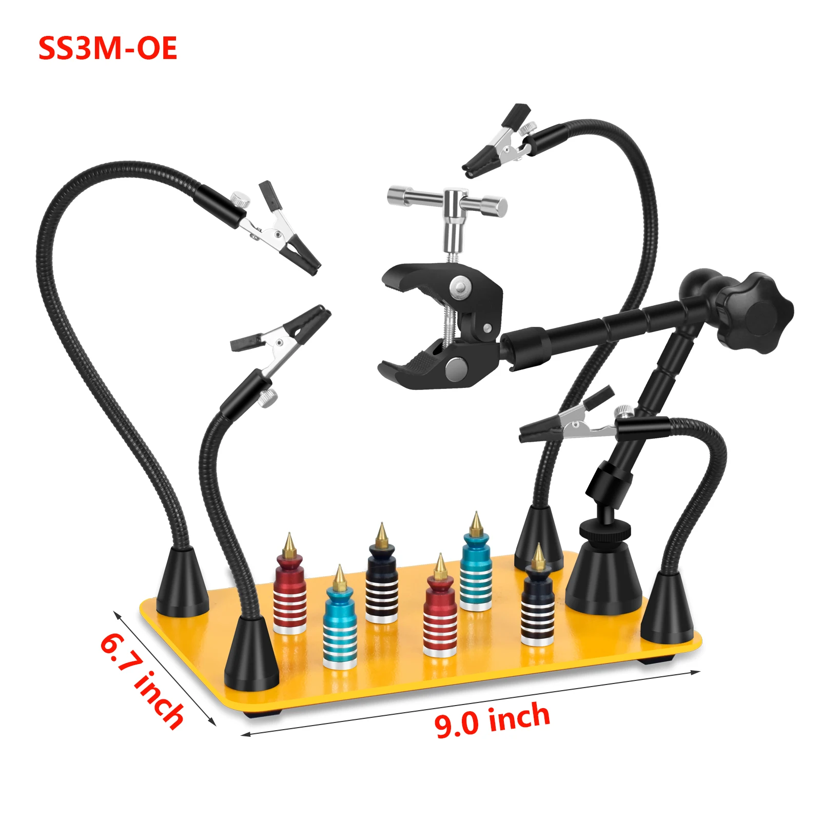 soldering stations NEWACALOX Strong Magnetic Base PCB Holder Third Hand Tool Welding Repair Tool Soldering Stand Heat Gun Bracket Helping Hands cheap stick welder Welding Equipment