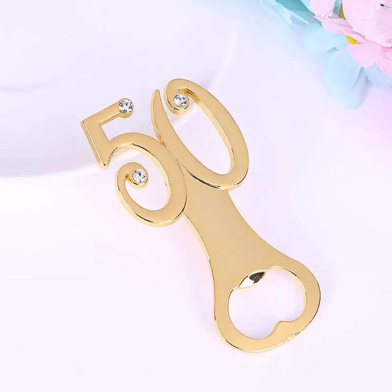 Novelty Digital 50 Beer Bottle Opener 50th Anniversary Birthday Souvenir For Guest Wedding Engagement Party Gift