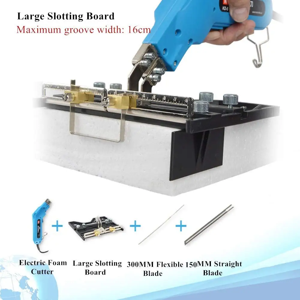

Hand Held Electric Foam Hot Cutter Knife Grooving Carving Knife Sculpture Styrofoam Sponge Cutting with Large Slotting Board