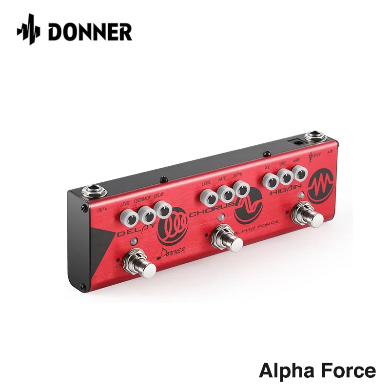 Педаль для создания гитарных эффектов Alpha Force 3 в 1 педаль с эффектами задержки