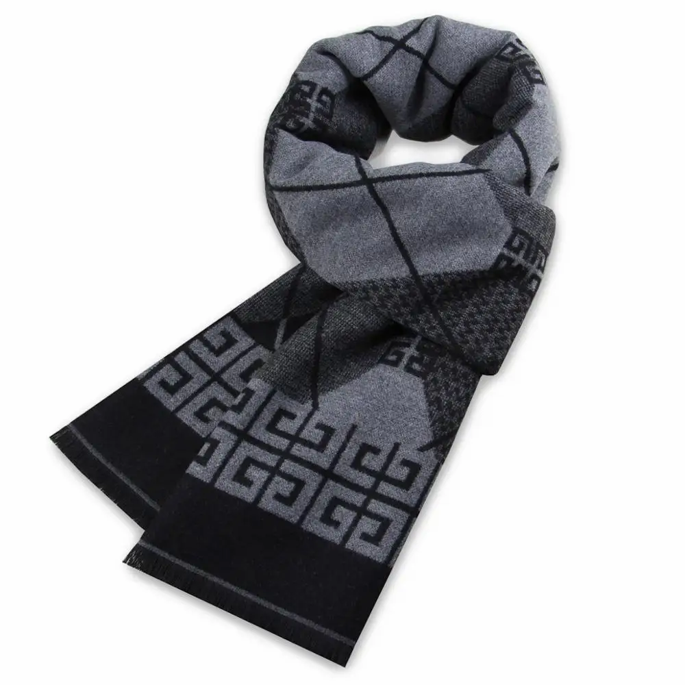 

Newest Fashion Design Men's Casual Thicken Scarf Male Winter Cashmere Luxury Brand High Quality Warm Scarves Neckercheif Male