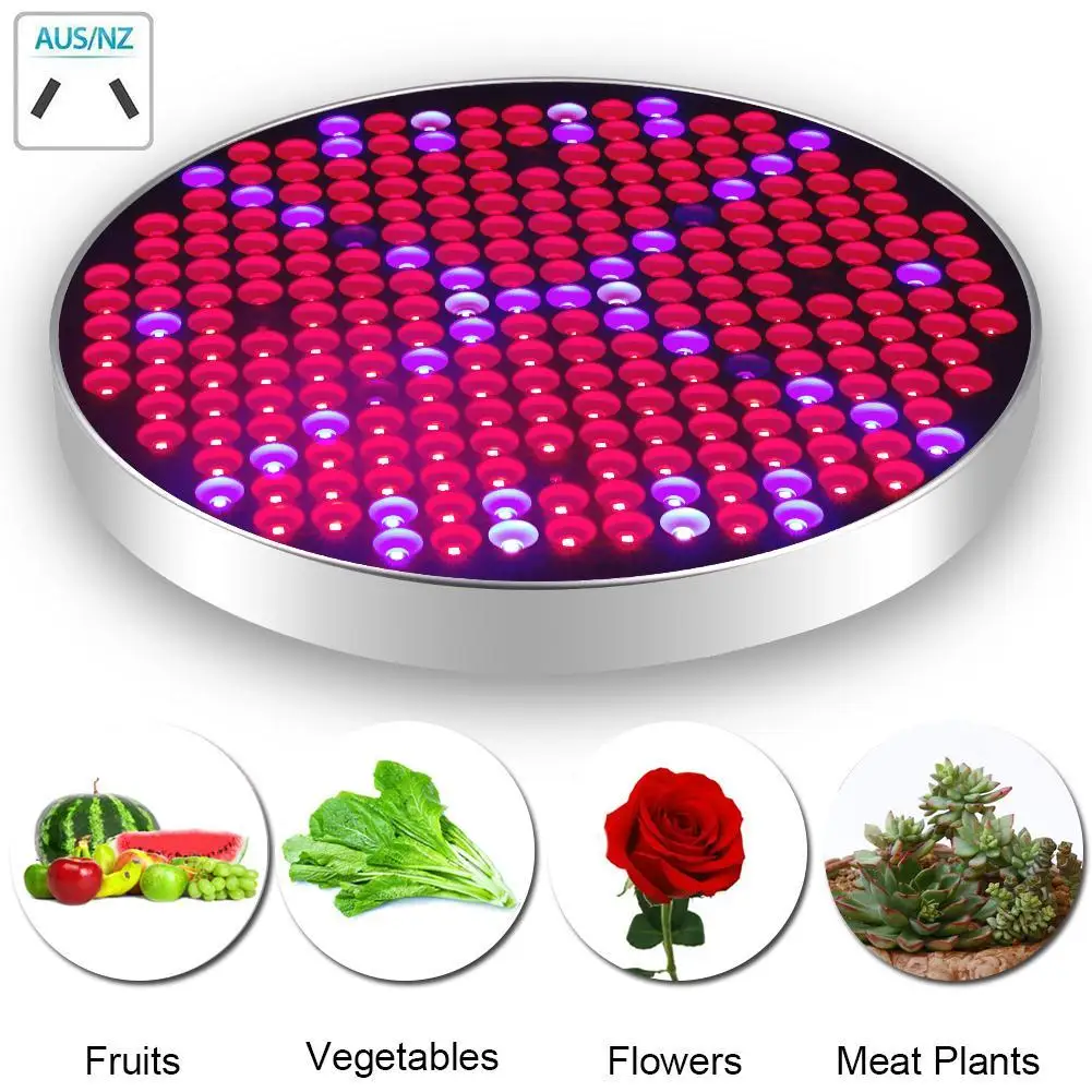 1200W 250LED UFO Grow Light Red Blue White Ray Full Spectrum Hydroponic Flower Growing Full Spectrum Plant Growing - Испускаемый цвет: AU