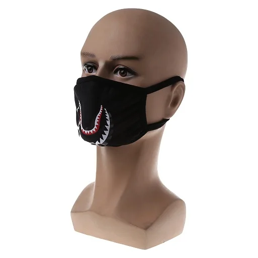 Пасть акулы анти-противотуманные маски для лица для защиты от гриппа унисекс хирургический респиратор Рот-защитная маска для женщин мужчин Унисекс Акула половина лицевая маска - Цвет: E