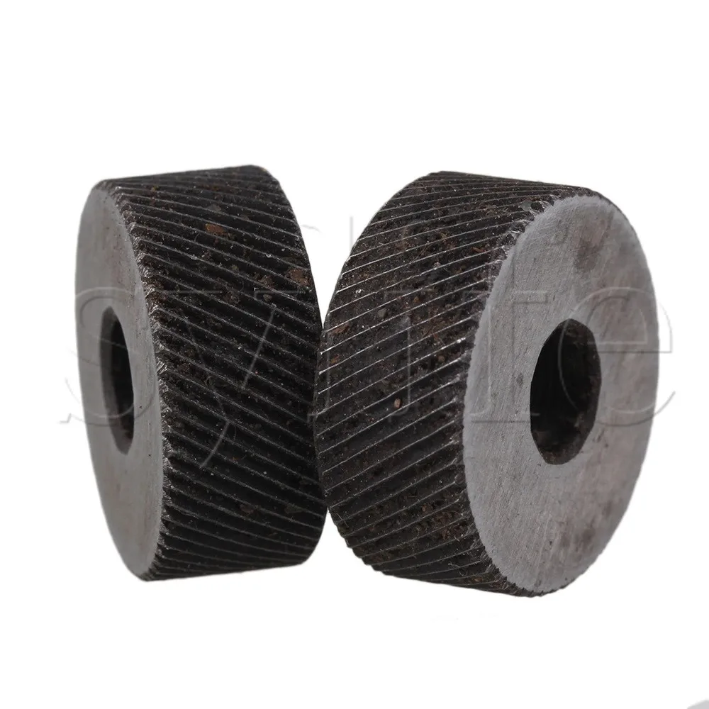 0.8mm Pitch Diagonal Coarse 19mm OD Knurling Wheel Roller Tool Steel 2PCS knurling tool set