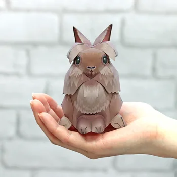

Lion Rabbit 3D Paper Model DIY Cartoon Three-dimensional Animal Paper Mold Kindergarten Handmade Children Educational Toy Model