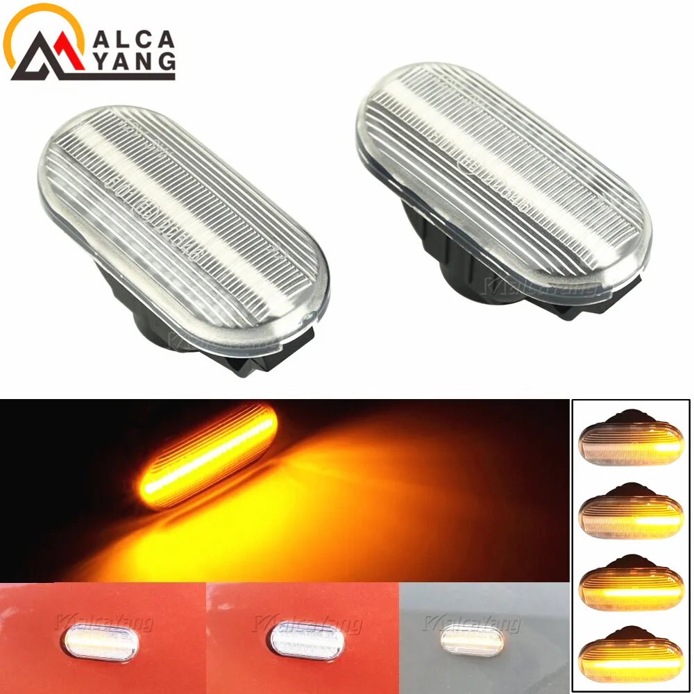 2pcs Dynamic LED Side Marker Lights 12V Flowing Turn Signal Light Repeater Lamp Panel for Nissan Qashqai J10 Micra C | Автомобили и
