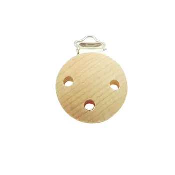 

Wooden Soother Clip Nursing Accessories Beech Pacifier Clips Chewable Teething Diy Dummy Clip Chains Baby Teether
