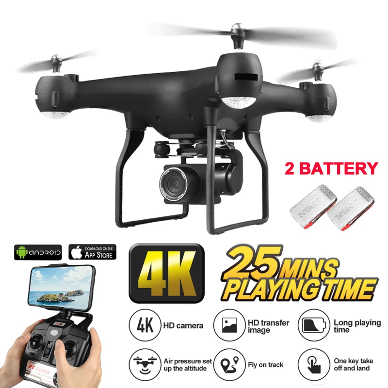 Quadcopter With Camera Adjustable HD 1080P Wifi Real Time Videos po Stable Drones For Children Dron Rc Helicoptero RC Drone 4K | Игрушки и